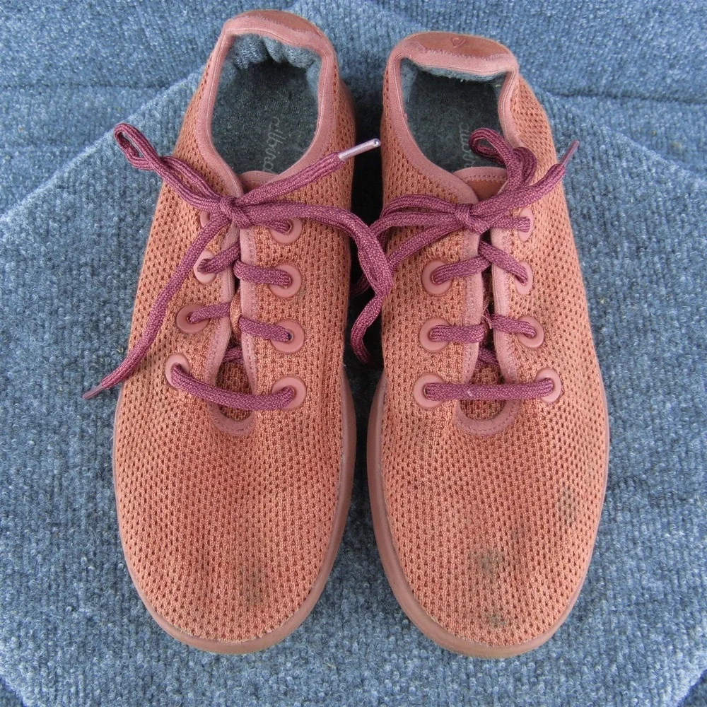 Allbirds Tree Runner‎ Men Sneaker Shoes Orange Wool Lace Up Size 9 Medium